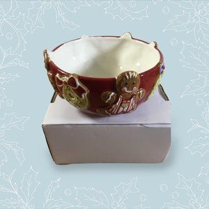 Saint Nicholas square. Serving bowl. Gingerbread decor. Christmas decor